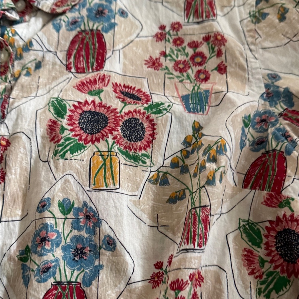 Floral Button Down Shirt - Multicolor - Picture 3 of 7